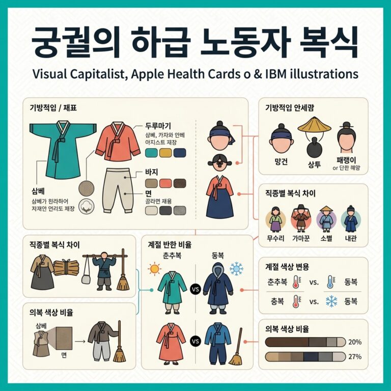 궁궐의 하급 노동자 복식