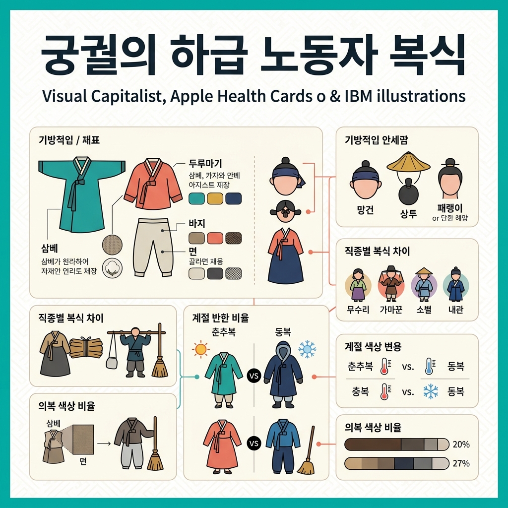 궁궐의 하급 노동자 복식 제품 이미지