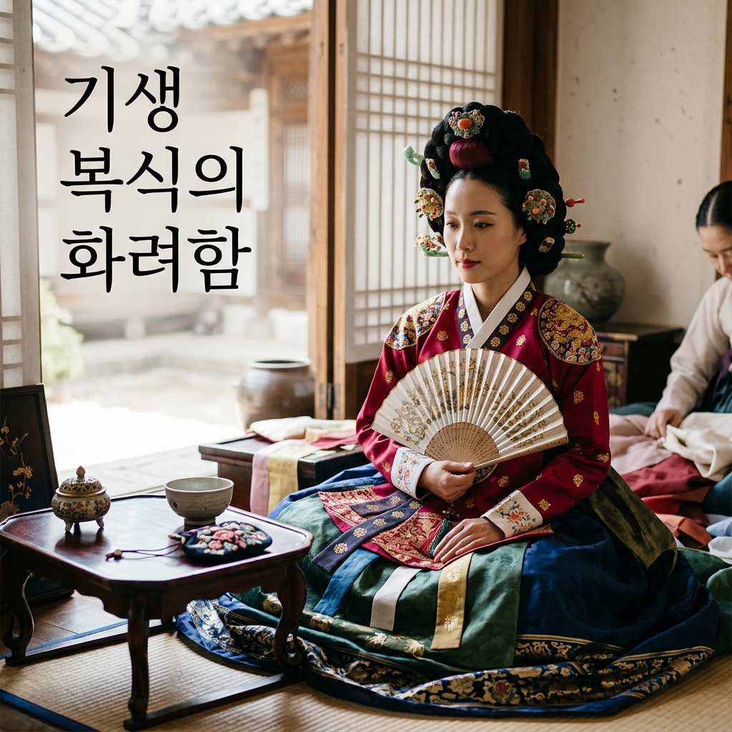 조선시대 기생 복식의 화려함 제품 이미지