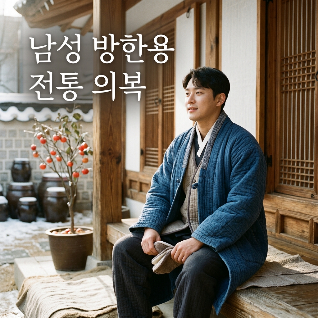 가을·겨울철 남성 방한용 전통 의복과 가죽 옷(구복 제품 이미지