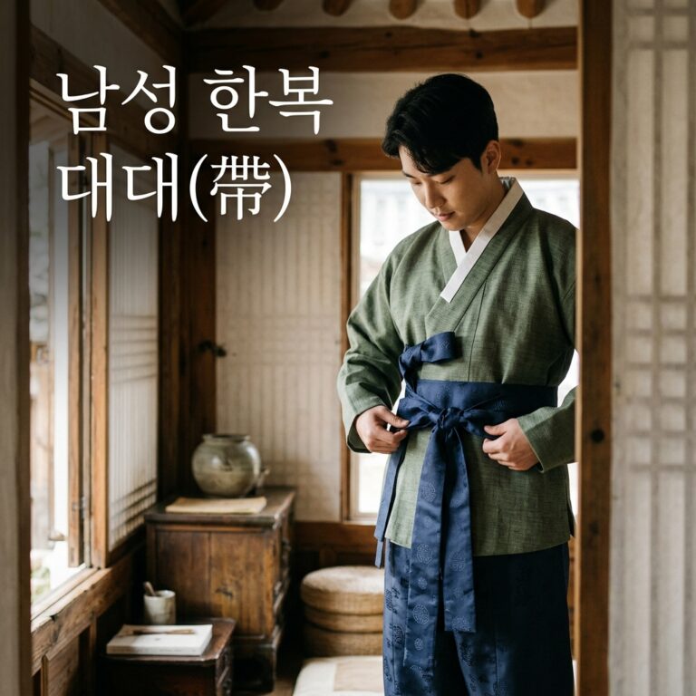 조반과 제례의 정석, 남성 한복 대대(帶) 매는 법과 위치