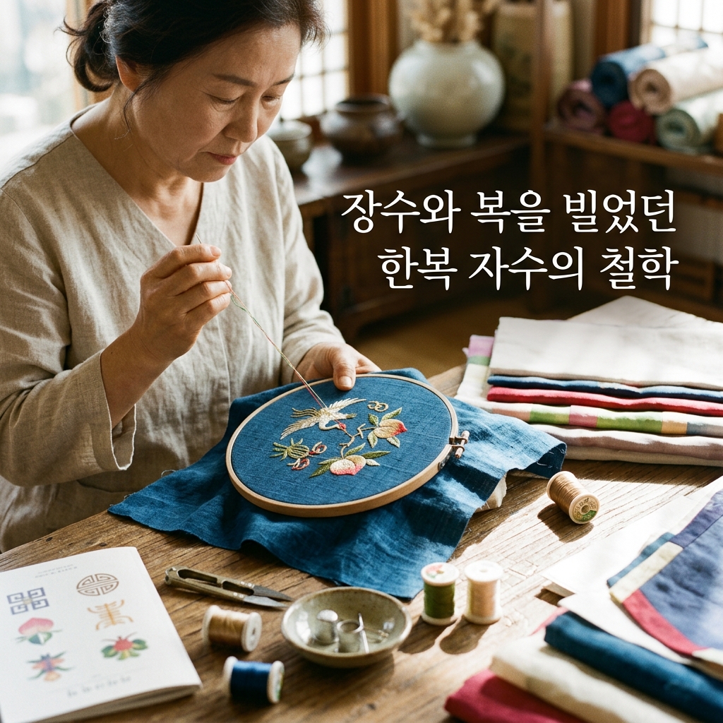 단순한 장식을 넘어 장수와 복을 빌었던 한복 자수의 철학적 배경 제품 이미지