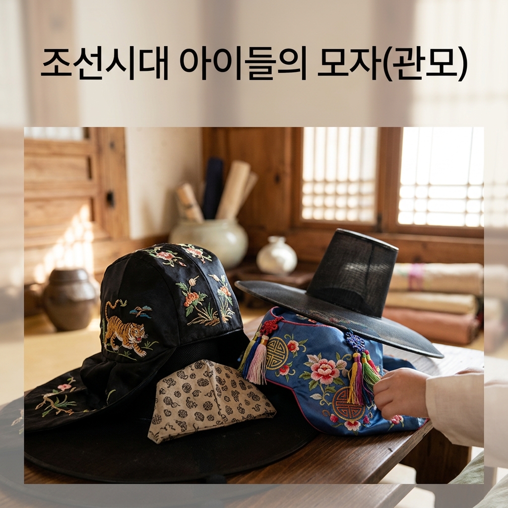 조선시대 아이들의 모자(관모)로 보는 계층별 양식 제품 이미지