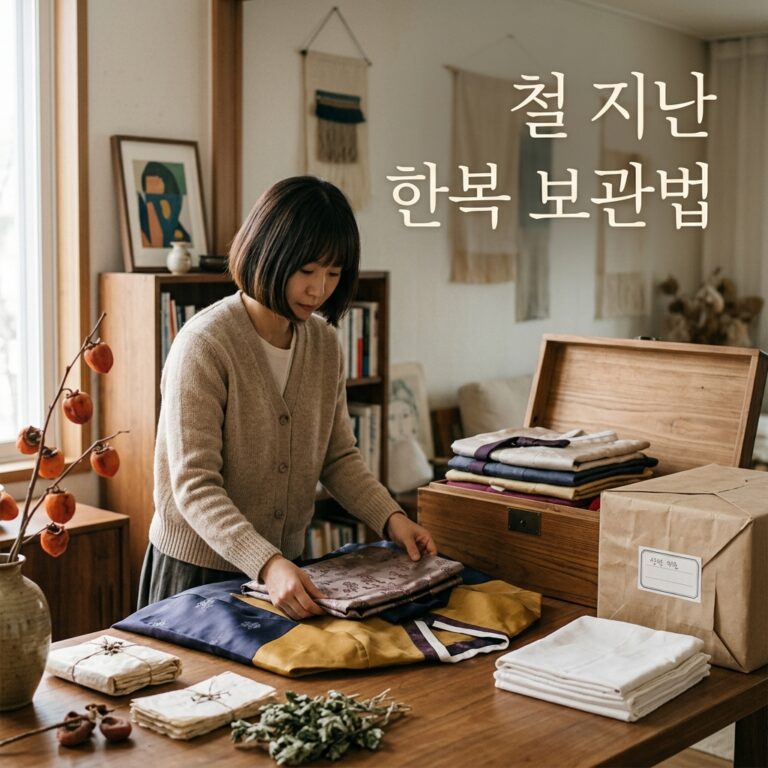 철 지난 한복 보관법: 동정과 깃이 망가지지 않게 접는 방법