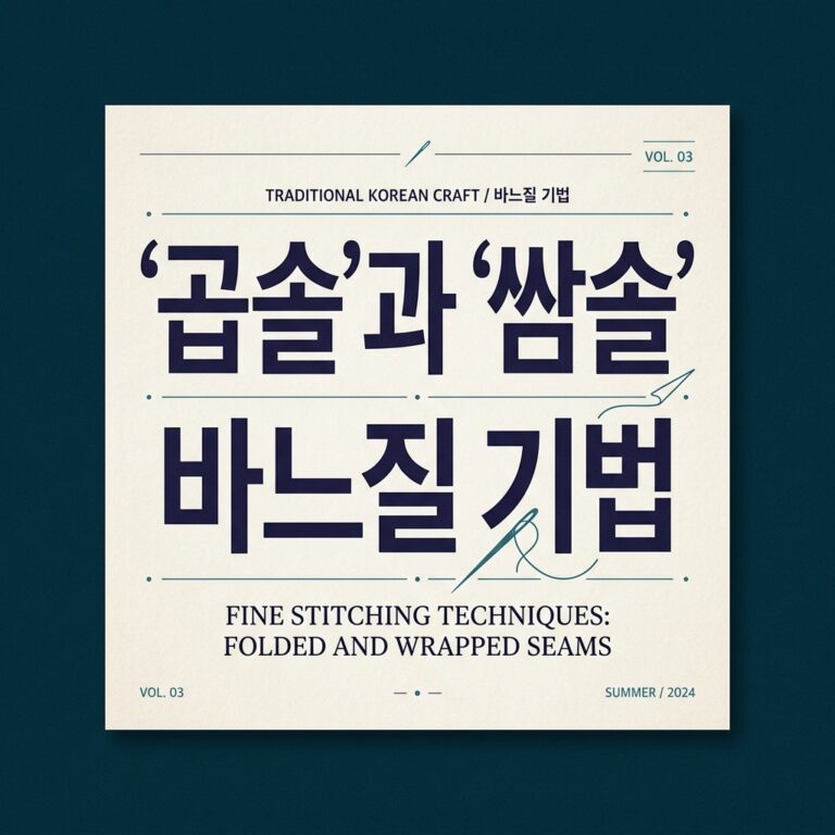 ‘곱솔’과 ‘쌈솔’ 바느질 기법: 전통 바느질 공정의 과학적 분석