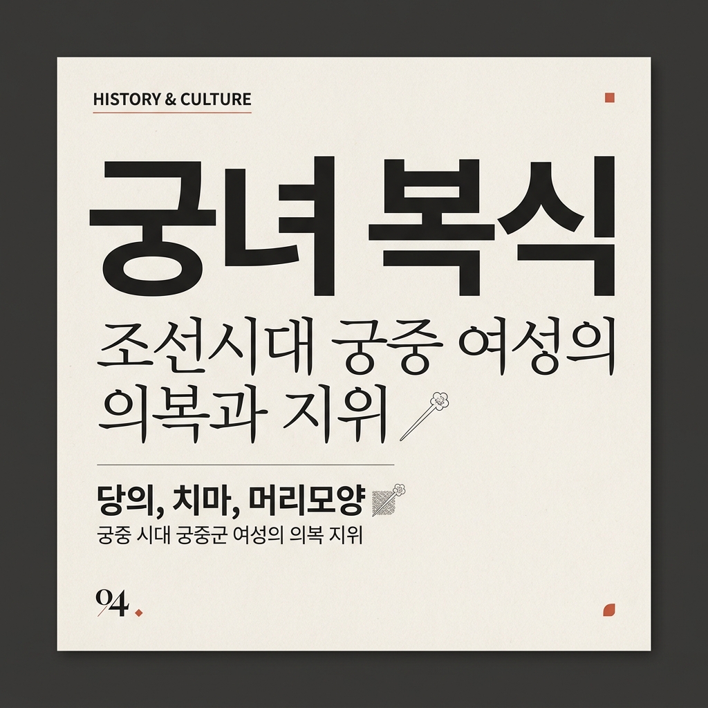 조선 왕실의 숨은 관리: 궁녀 복식의 계급별 특징과 정5품 상궁 복식의 권위 분석 제품 이미지
