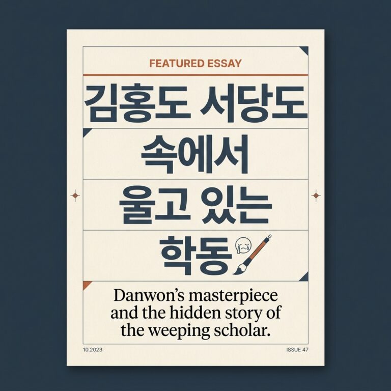 홍도 서당도 속에서 울고 있는 학동(어린이)들의 전통 아동 복식 구조 분석