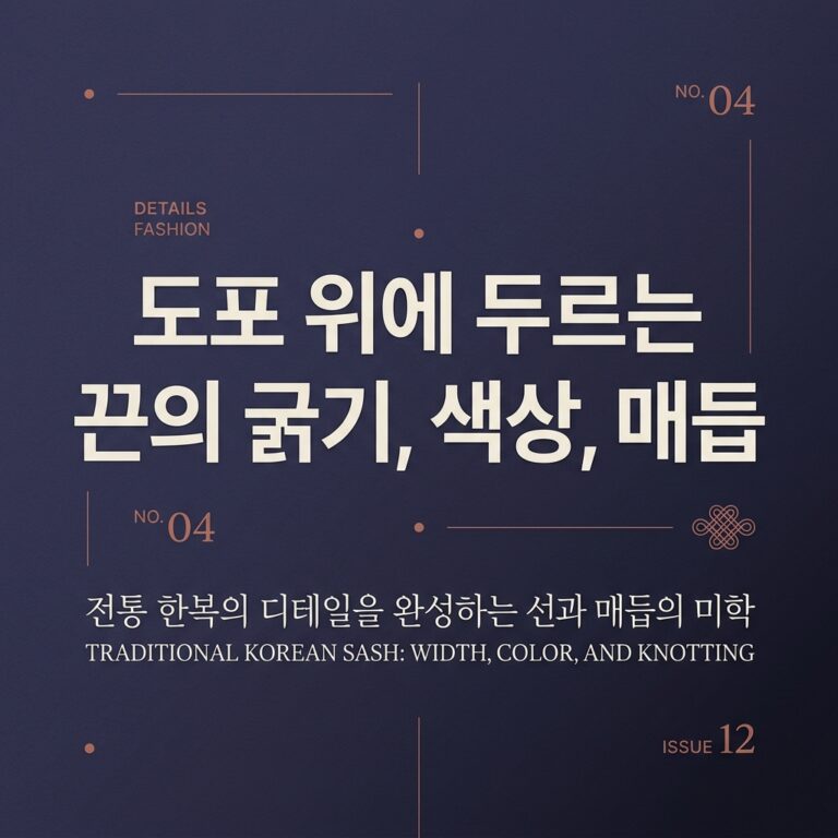 도포 위에 두르는 끈의 굵기, 색상, 매듭 방식에 담긴 조선의 위계 문화)