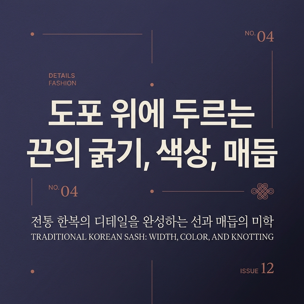 도포 위에 두르는 끈의 굵기, 색상, 매듭 방식에 담긴 조선의 위계 문화) 제품 이미지