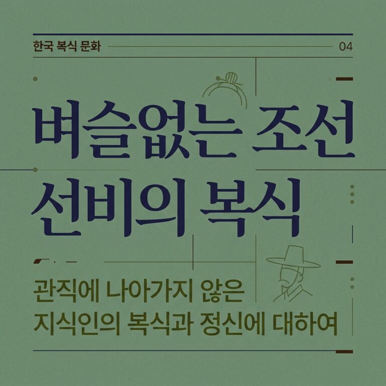 벼슬없는 조선 선비의 복식