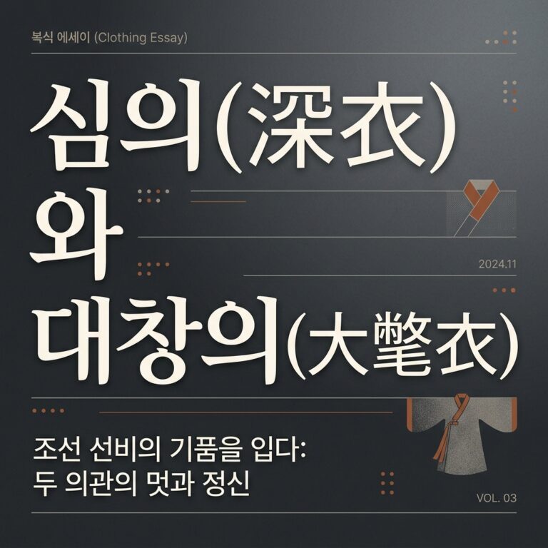 훈장 복식의 핵심: 심의(深衣)와 대창의(大氅衣)