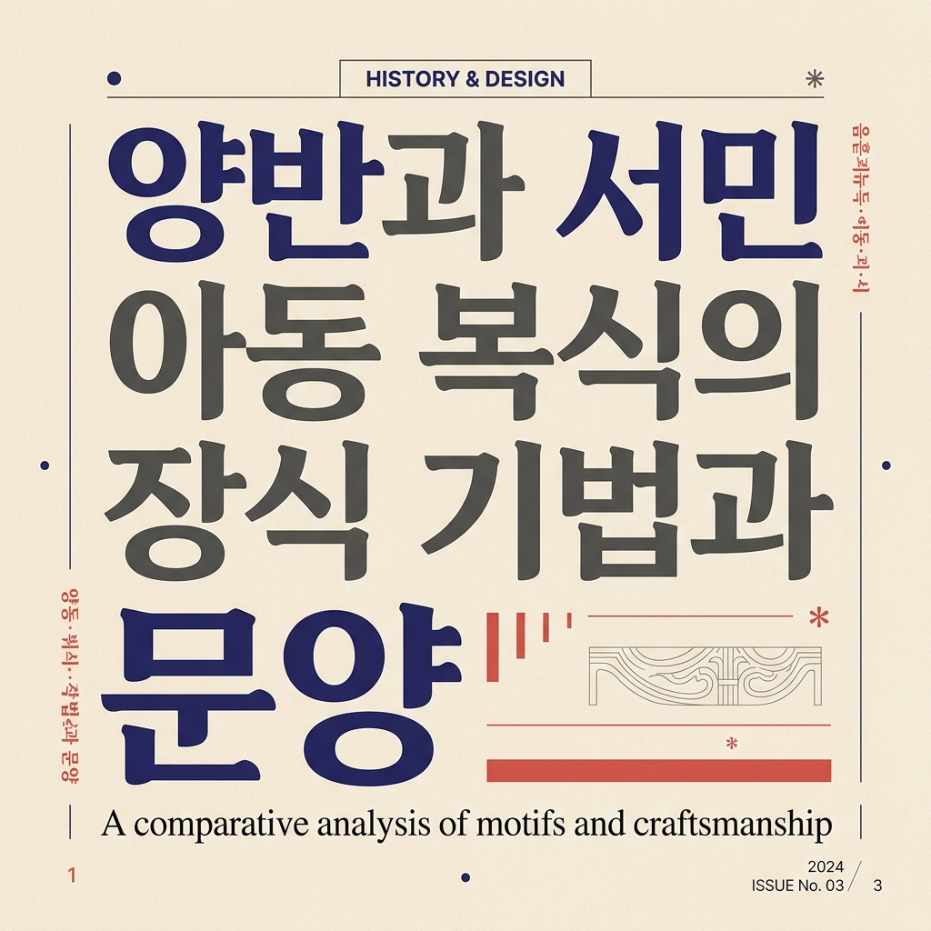 양반과 서민, 아동 복식의 장식 기법과 문양 제품 이미지