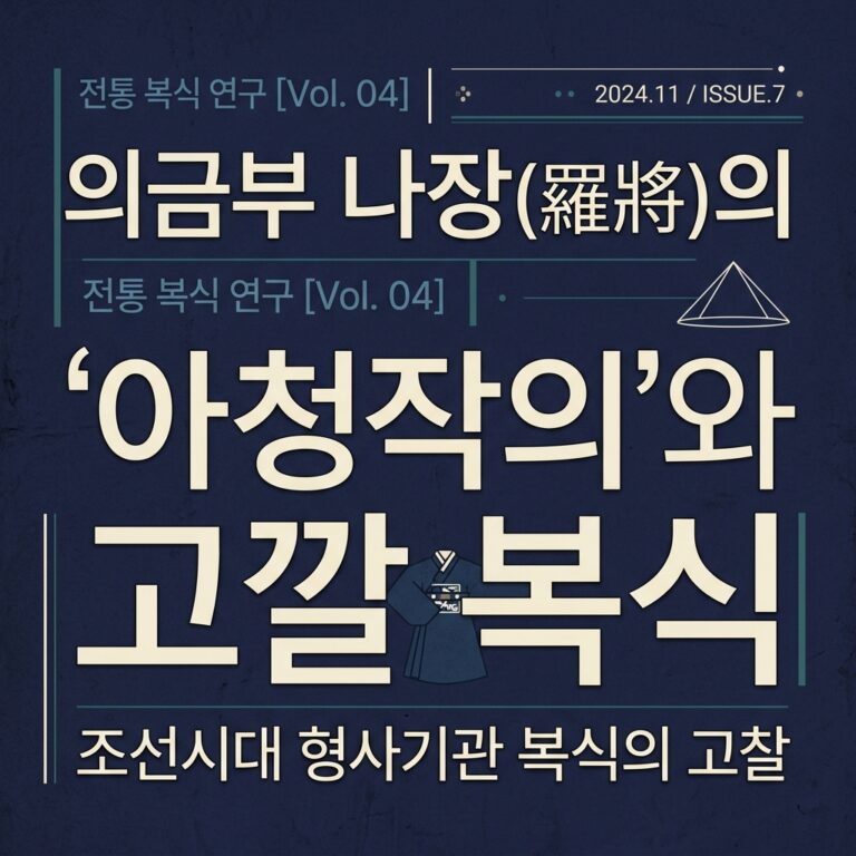 조선시대 의금부 나장(羅將)의 ‘아청작의’와 고깔 복식의 비밀