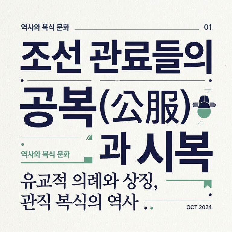 사극 속 그 옷! 조선 관료들의 공복(公服)과 시복(時服)의 차이