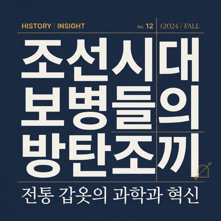 조선 시대 보병들의 방탄조끼