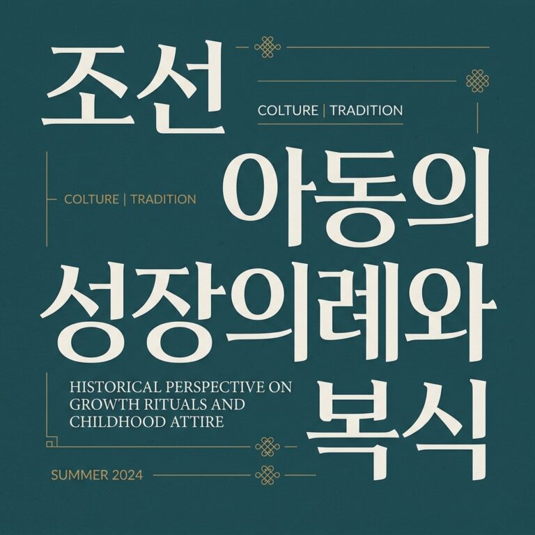 조선 아동의 성장의례와 복식