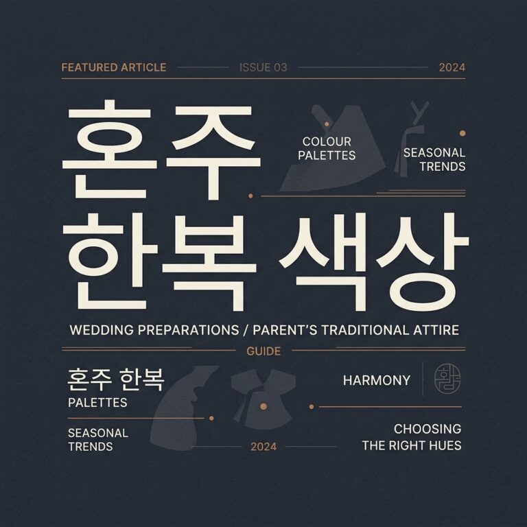 음양오행(陰陽五行) 사상과 양가혼주 한복 색상