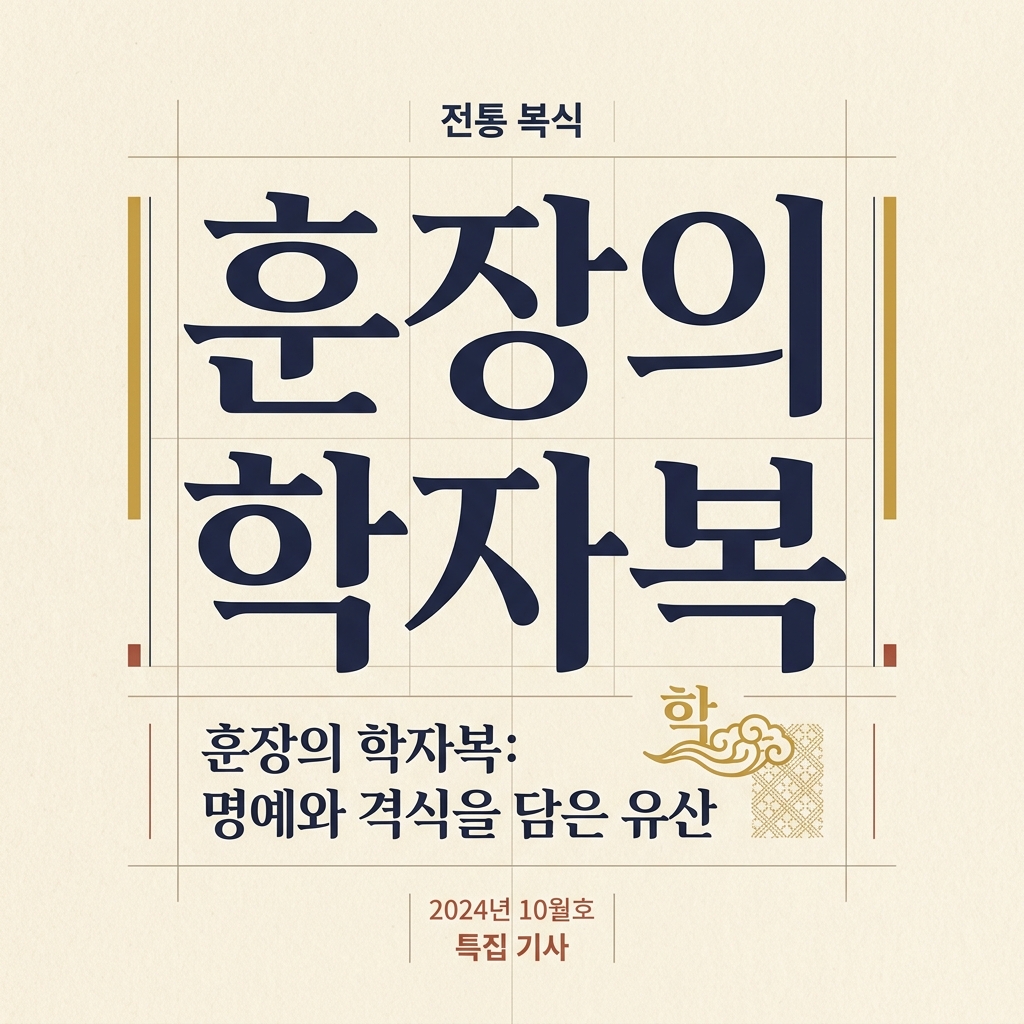 훈장의 학자복 심의에 새겨진 검은 테두리의 형태학적 의미 제품 이미지