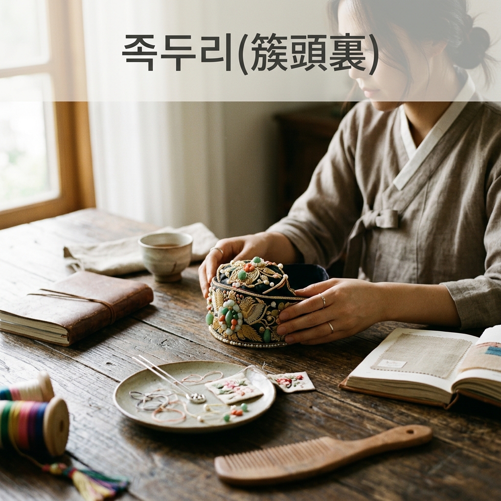 가체 금지령 이후 등장한 족두리(簇頭裏)의 내부 구조 제품 이미지
