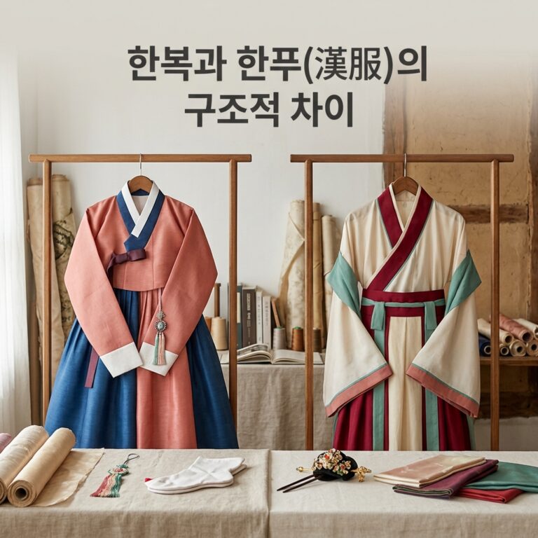 한복과 한푸(漢服)의 구조적 차이