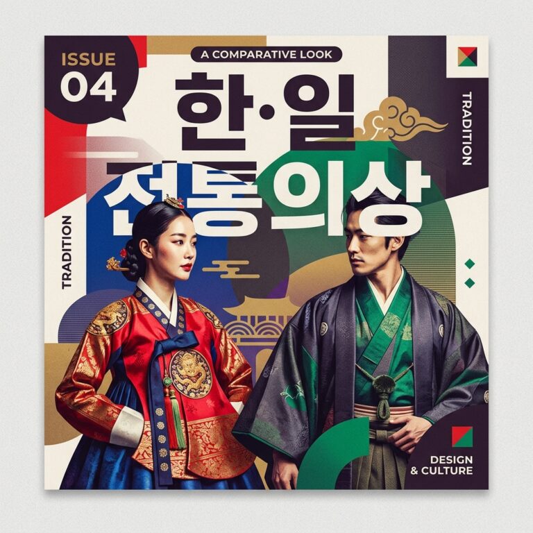한·일 전통 의상이 보여주는 재단 공예의 차이