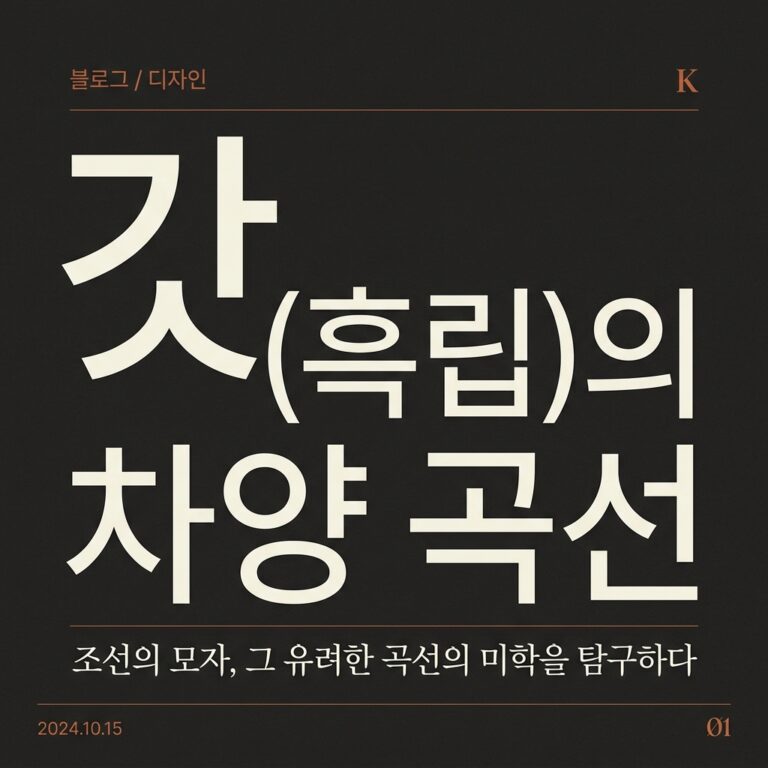 갓(흑립)의 차양 곡선과 양태(涼太) 제조 공정
