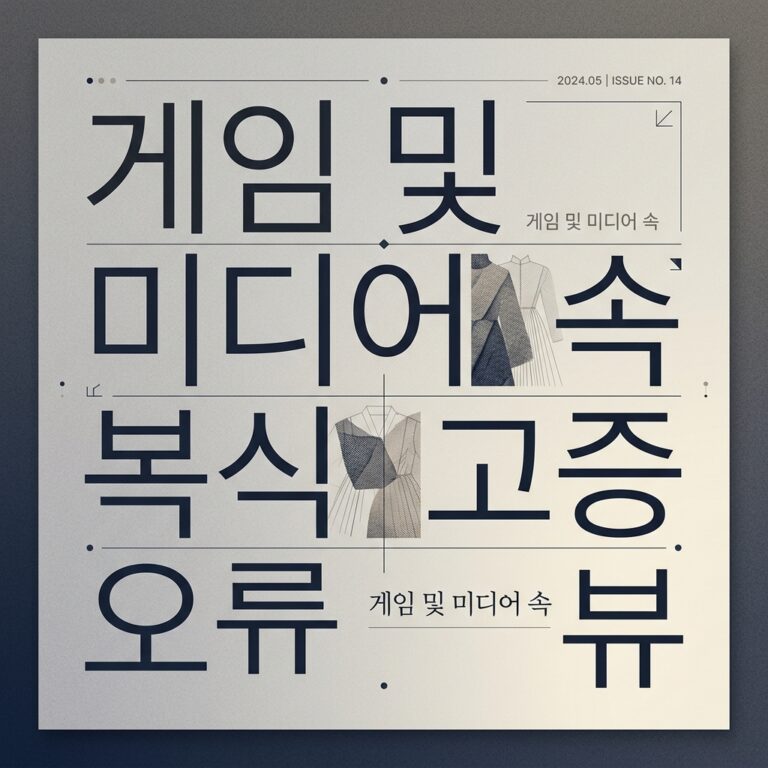 게임 및 미디어 속 복식 고증 오류: 글로벌 IT 기업들이 직면한 문화적 저작권 문제