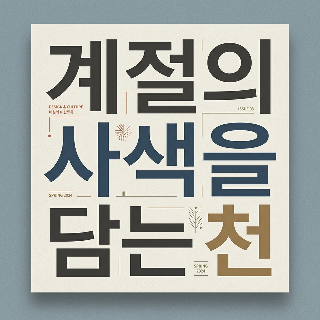 계절의 사색을 담는 천: 복식 기호학으로 읽는 전통 띠의 미의식 제품 이미지