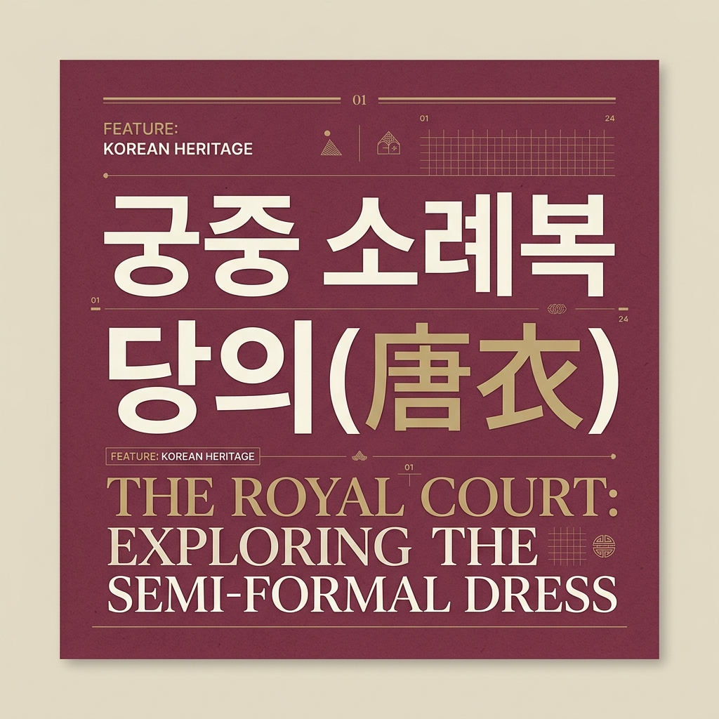 궁중 소례복 당의(唐衣)의 도련 곡선미와 금박(金箔) 문양의 격식 제품 이미지