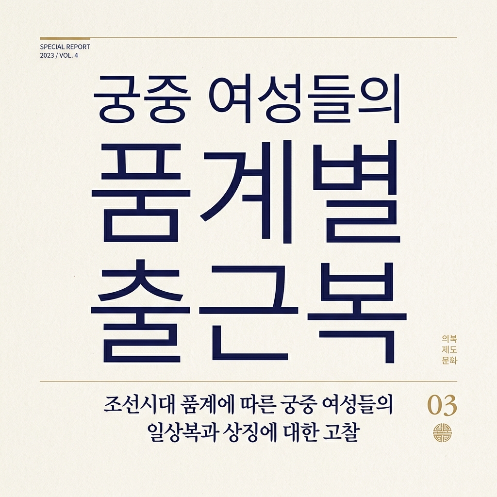 궁중 여성들의 품계별 출근복과 예복 제도 제품 이미지