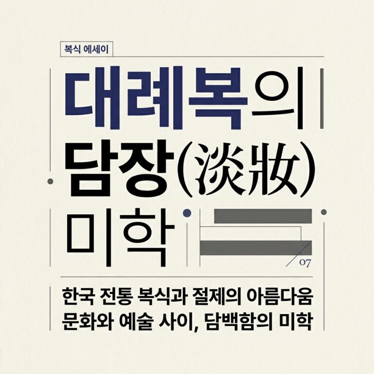 대례복의 담장(淡妝) 미학과 연지곤지 수용의 한계