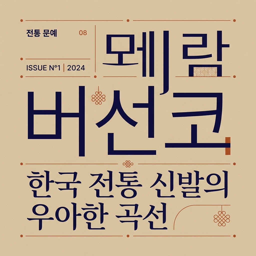한복의 하체 핏을 완성하는 버선코의 조형 예술 제품 이미지