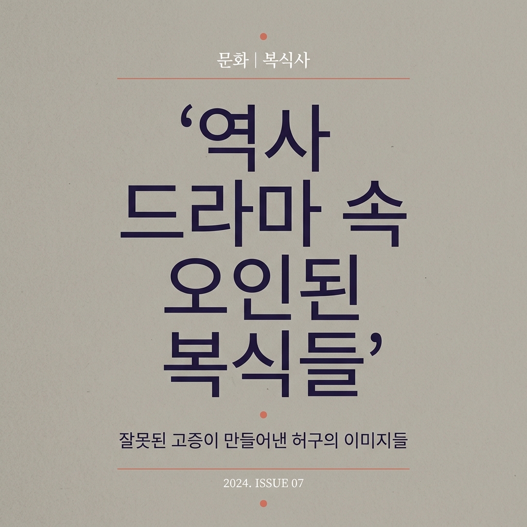 역사 드라마 속 오인된 복식들 제품 이미지