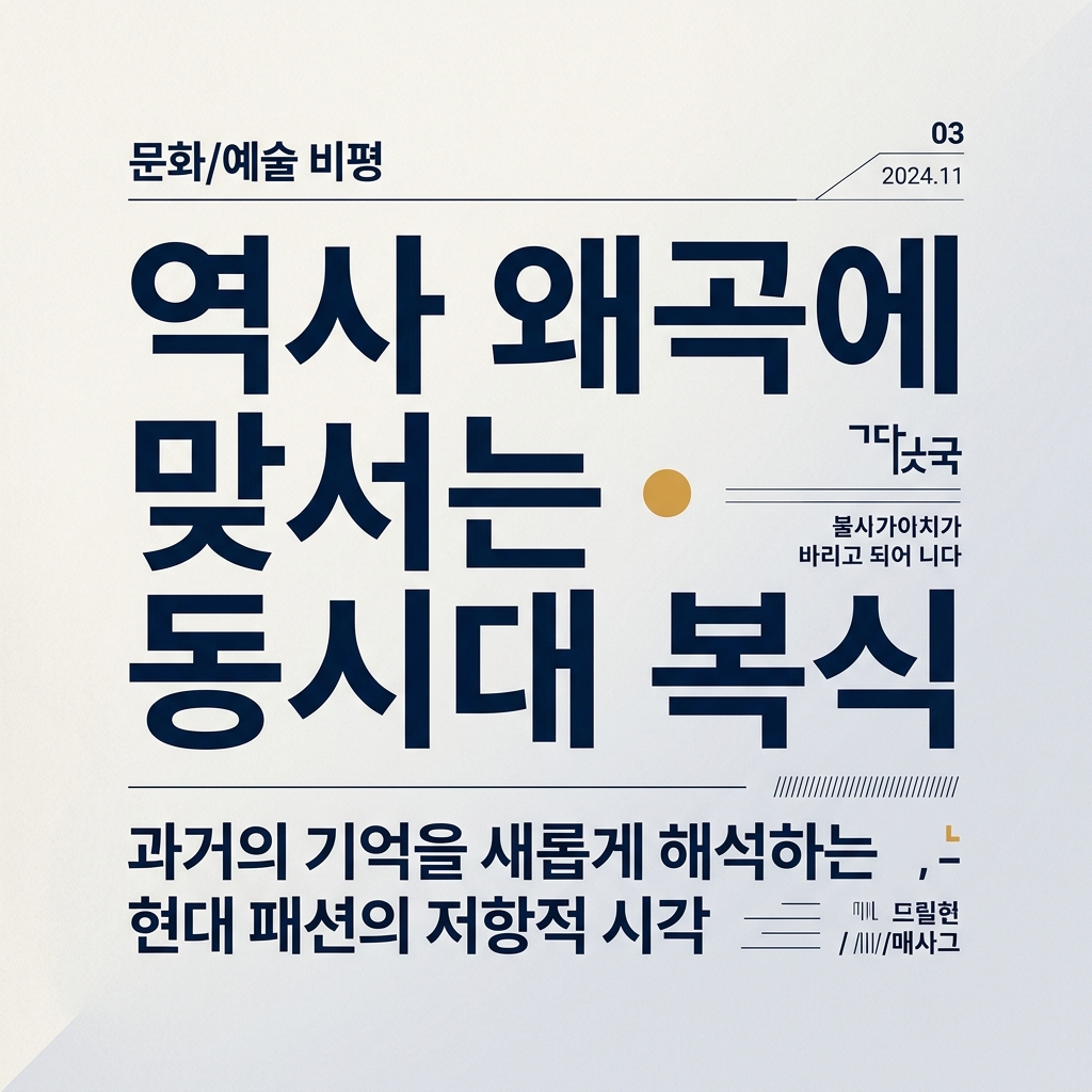 역사 왜곡에 맞서는 동시대 복식 제품 이미지