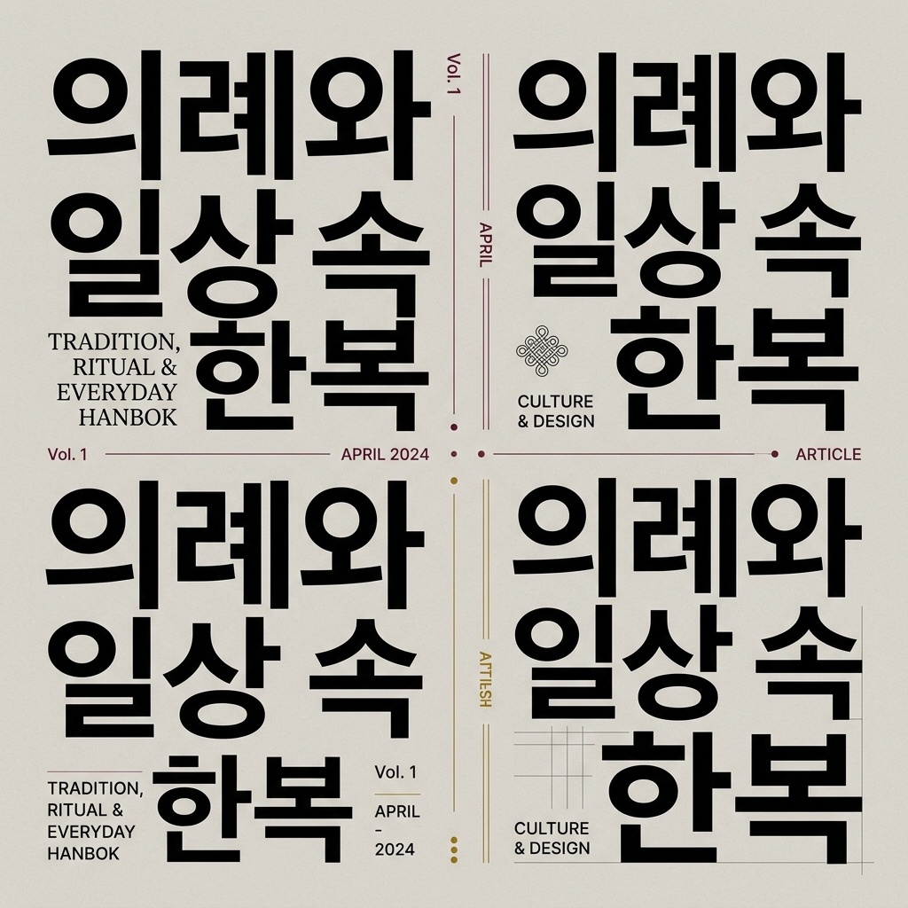 의례와 일상 속 한복 제품 이미지