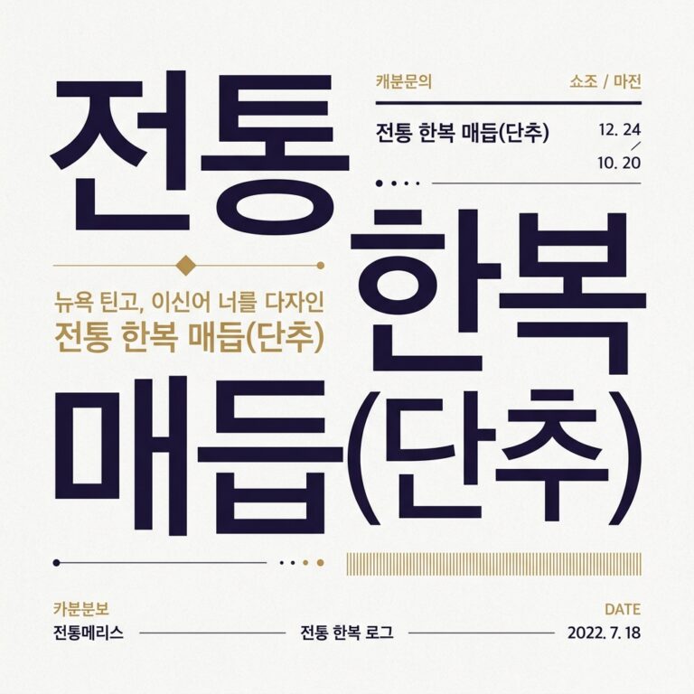 전통 한복 매듭(단추)의 종류와 고름 매는 법의 미학적 정석
