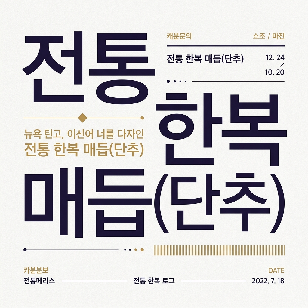 전통 한복 매듭(단추)의 종류와 고름 매는 법의 미학적 정석 제품 이미지