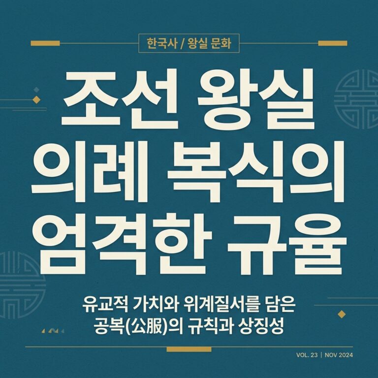 조선 왕실 의례 복식의 엄격한 규율