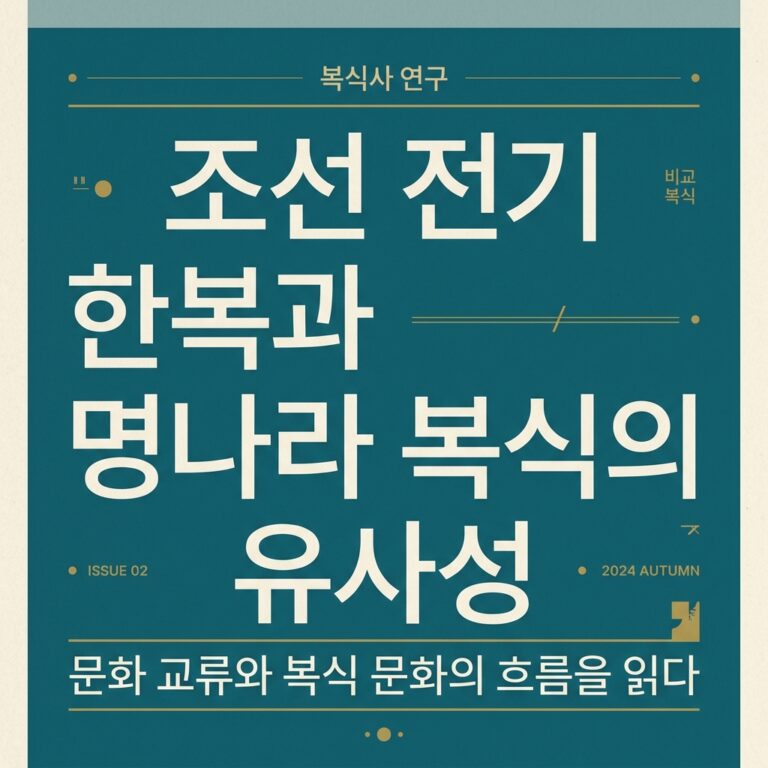 조선 전기 한복과 명나라 복식의 유사성과 결정적 차이점