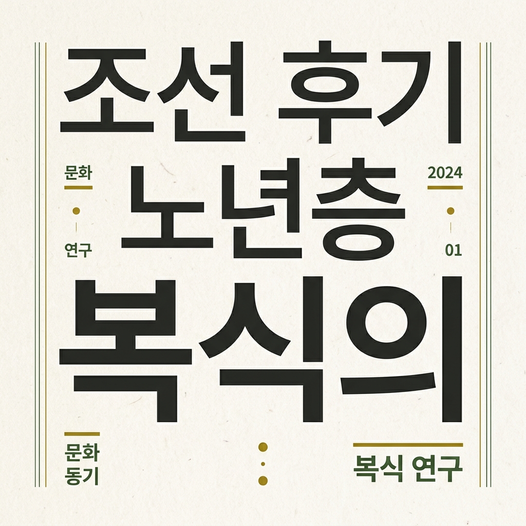 조선 후기 노년층 복식의 하체(下體) 미학 제품 이미지