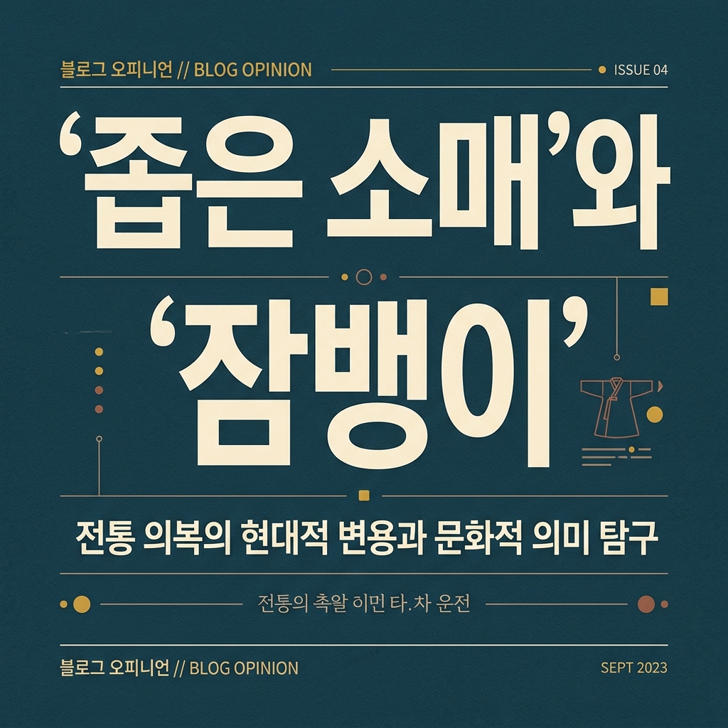 ‘좁은 소매’와 ‘잠뱅이’ 제품 이미지