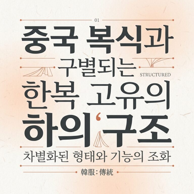 중국 복식과 구별되는 한복 고유의 하의 구조