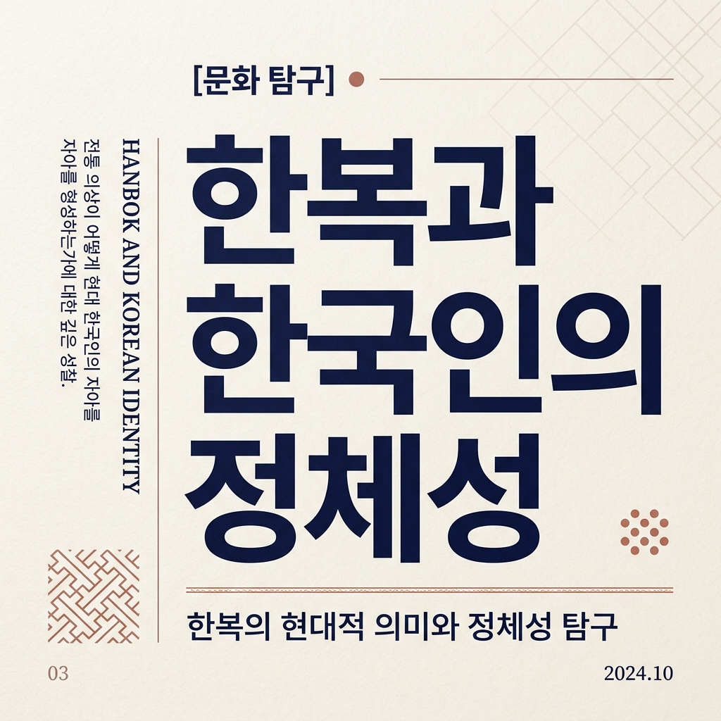 한복과 한국인의 정체성 제품 이미지