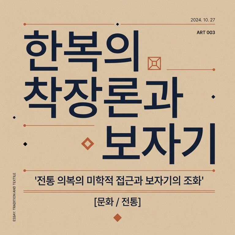 한복의 착장론과 보자기의 포용성이 공유하는 구조 철학