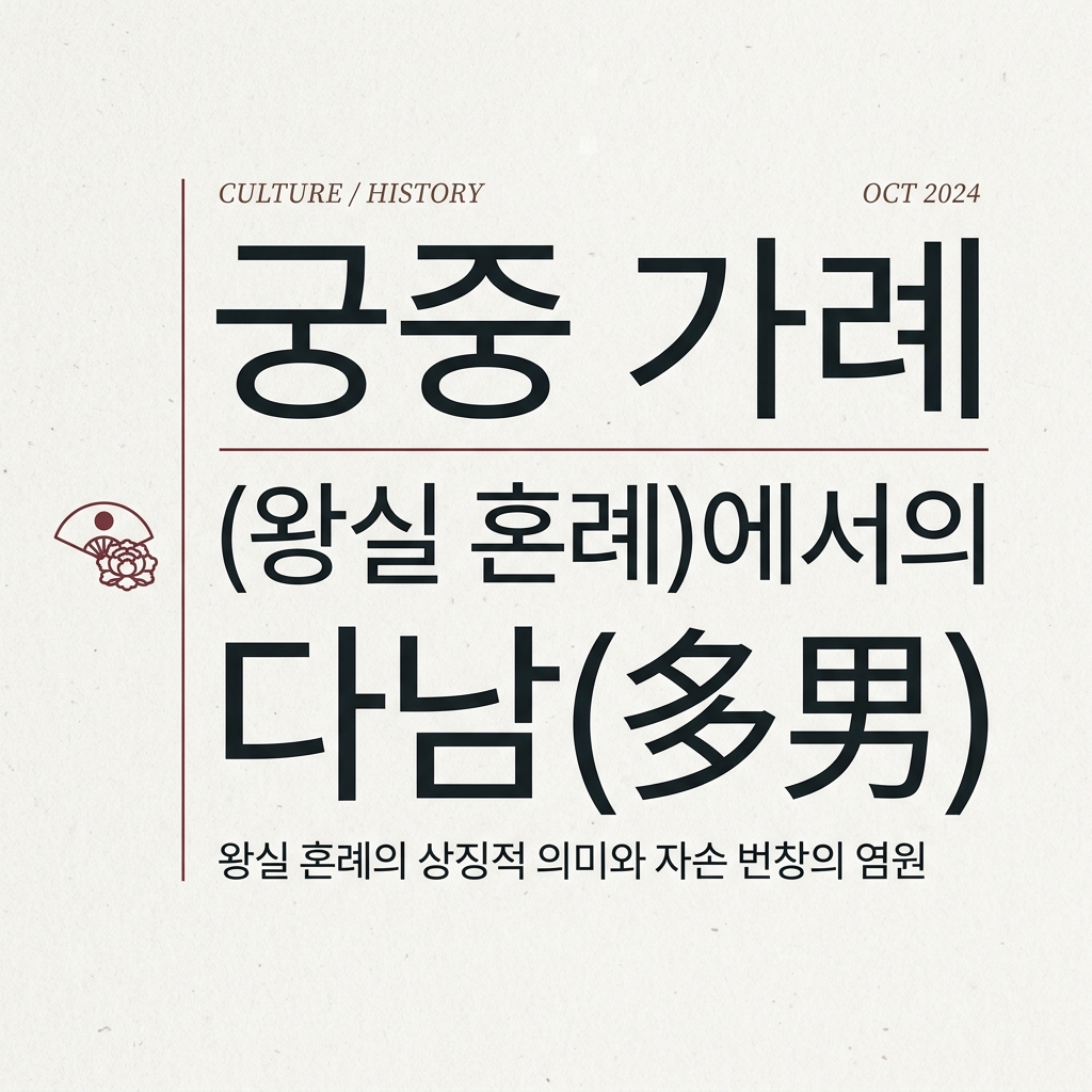 궁중 가례(왕실 혼례)에서의 다남(多男)과 가문 번창의 축원 제품 이미지