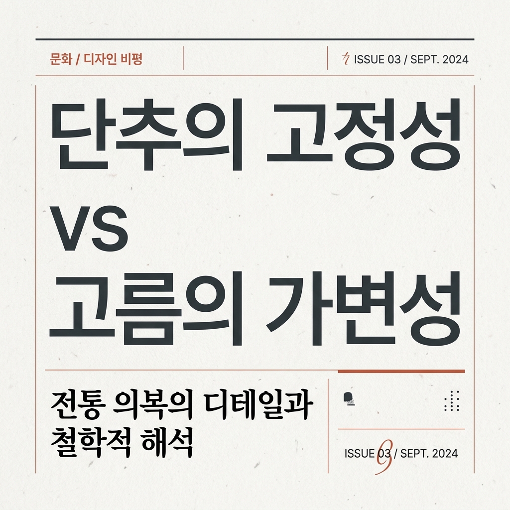 단추의 고정성 vs 고름의 가변성 제품 이미지