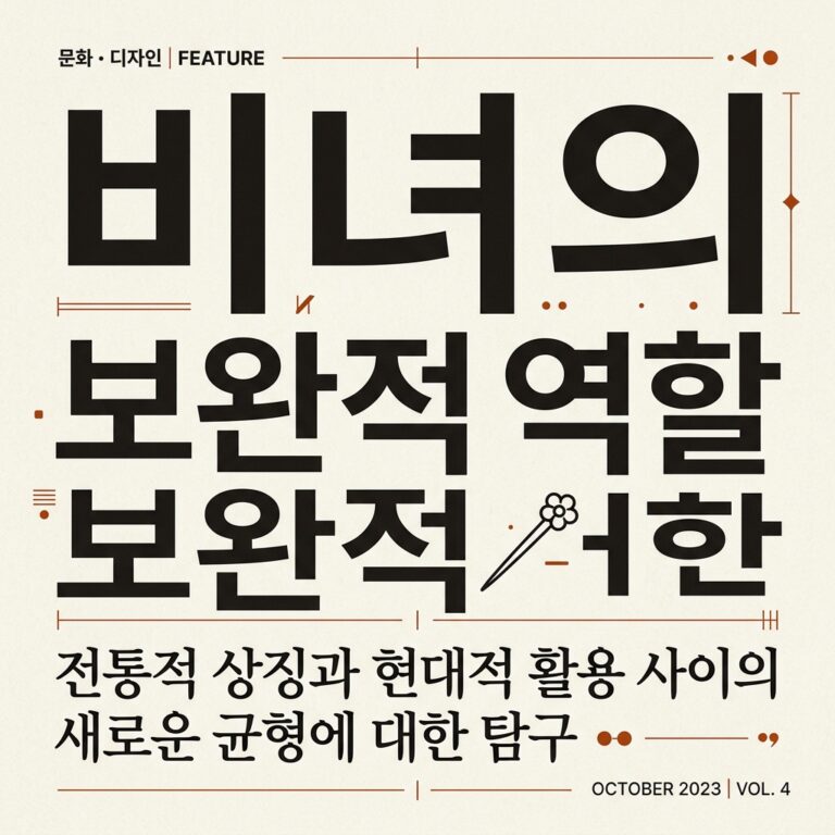 한복의 실루엣을 완성하는 비녀의 보완적 역할