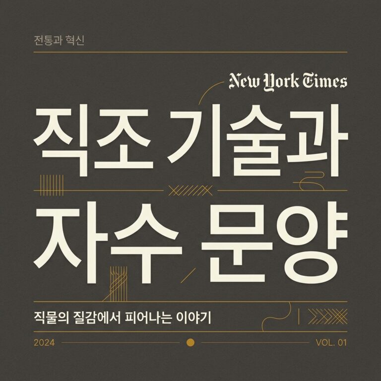 한국,일본 직조 기술과 자수 문양으로 비교하는 한복