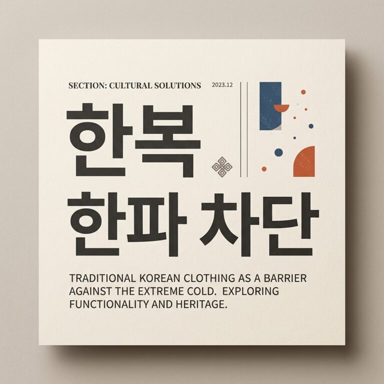 조선시대 한복 한파 차단을 위한 복식 과학