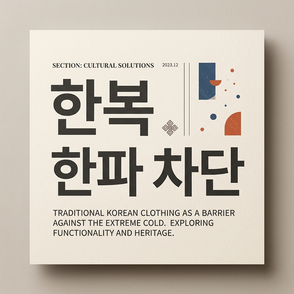 조선시대 한복 한파 차단을 위한 복식 과학 제품 이미지